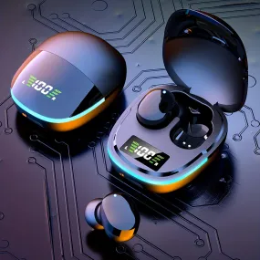 2024 New Generation Wireless Earbuds - Touch Control, LED Display, Semi-Open Back Design, Long-Lasting Lithium Battery, Sweat-Resistant, Compatible with iOS and Android Devices for Gaming and Music