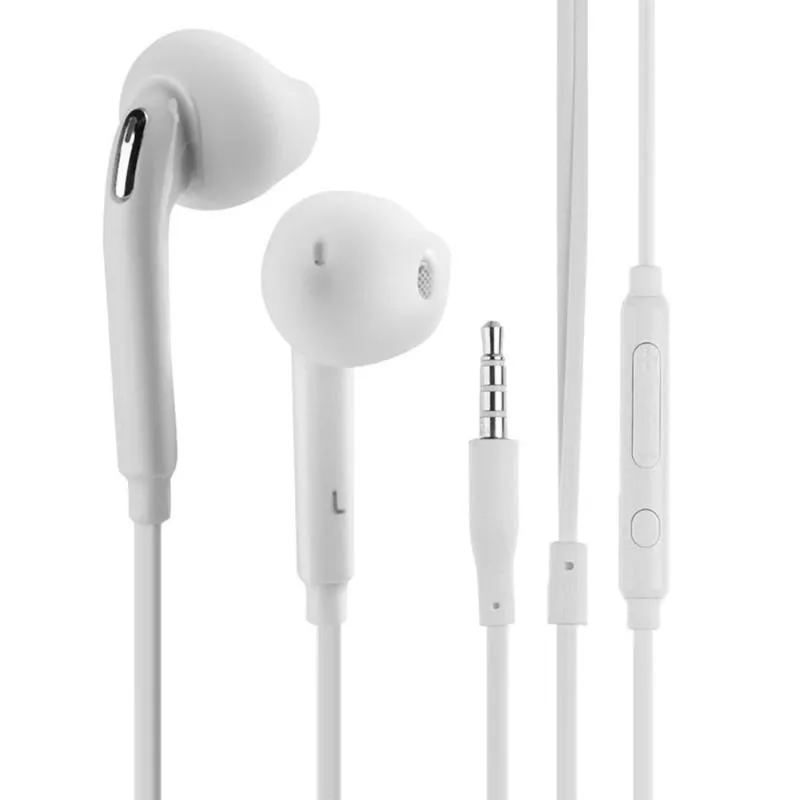 3.5mm In Ear Wired Earphon Dual Channel Stereo Earphones Flat Head Plug Handsfree Gaming Earpiece Headset for S6 Note4