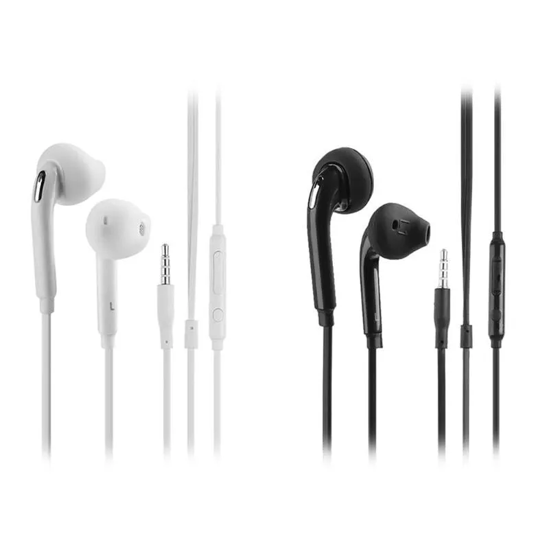 3.5mm In Ear Wired Earphon Dual Channel Stereo Earphones Flat Head Plug Handsfree Gaming Earpiece Headset for S6 Note4