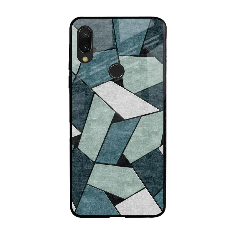 Abstact Tiles Glass Case for Xiaomi Redmi Note 7S