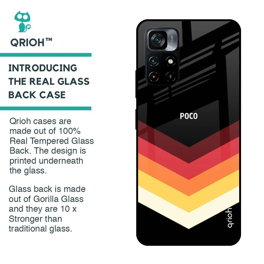 Abstract Arrow Pattern Glass Case For Poco M4 Pro 5G