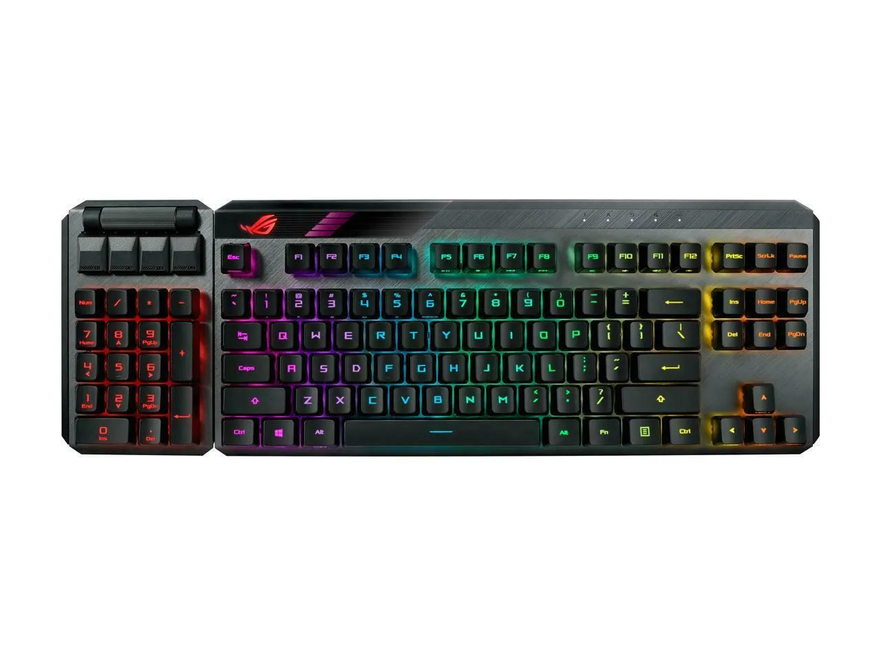 ASUS ROG Claymore II Wireless Modular Gaming Mechanical Keyboard, RF 2.4GHz, USB, Black - MA02ROGCLAYMOREII-BL-US