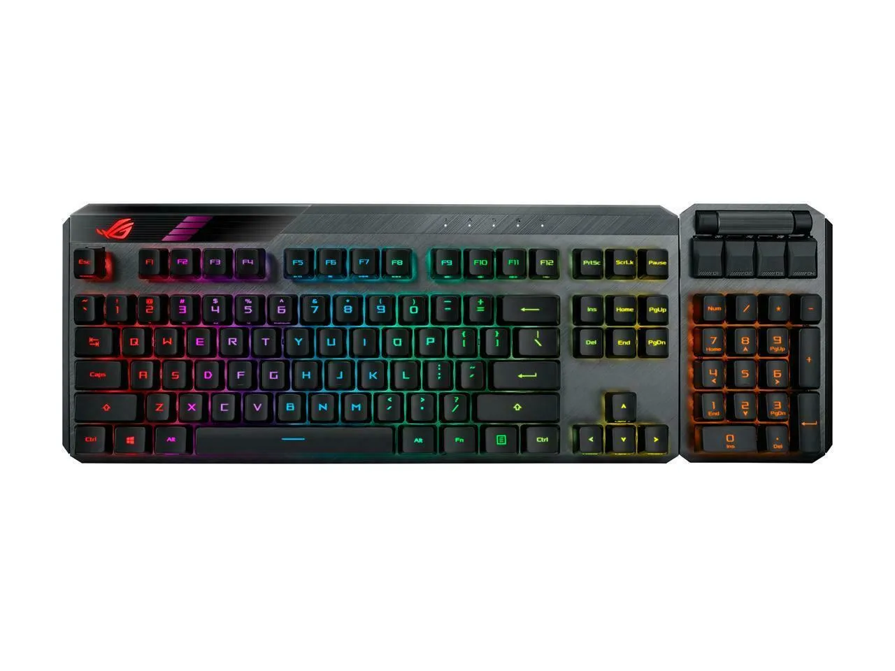 ASUS ROG Claymore II Wireless Modular Gaming Mechanical Keyboard, RF 2.4GHz, USB, Black - MA02ROGCLAYMOREII-BL-US