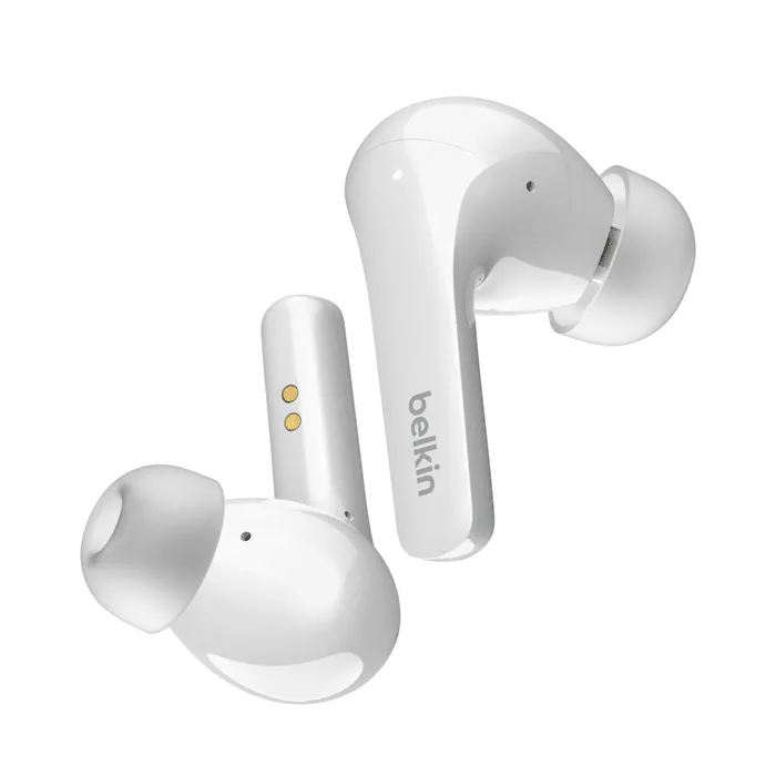 Belkin SOUNDFORM Flow ANC TWS Earbuds Clear Sound & Comfort - White & Black