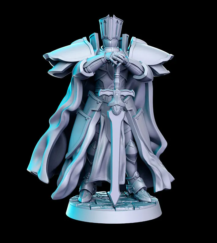 Black Knight Classic JRPG 3D Printed Miniature