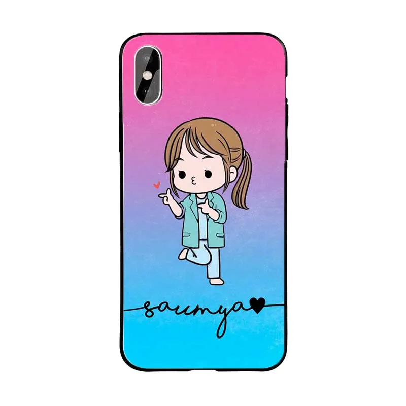 Blue Pink Cute Girl Name Protective Case