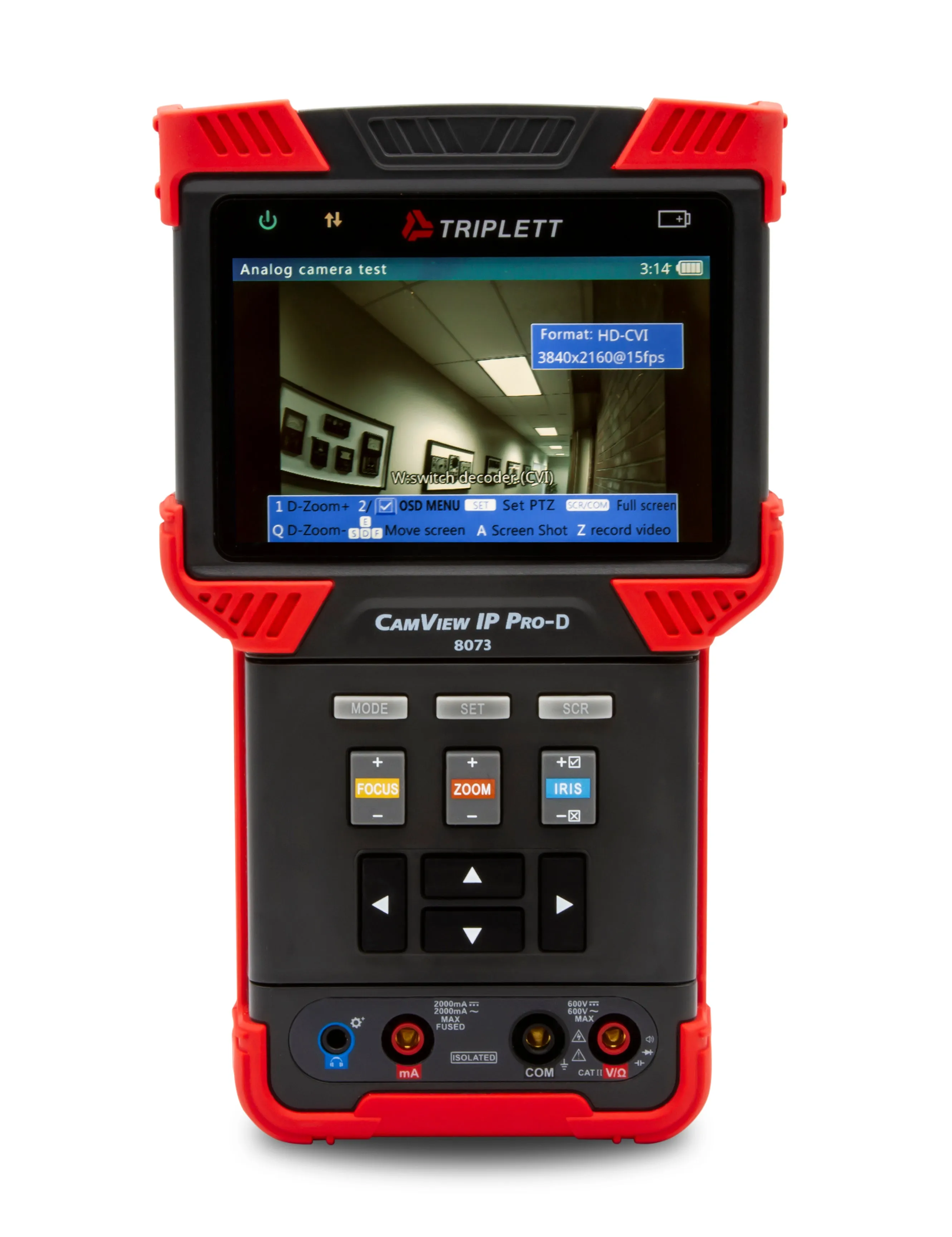 CamView IP Pro- D™ IP and Analog Security Camera Tester: H.265, AHD 2.0, HD-TVI 3.0, HD-CVI 3.0, and NTSC/PAL - (8073)