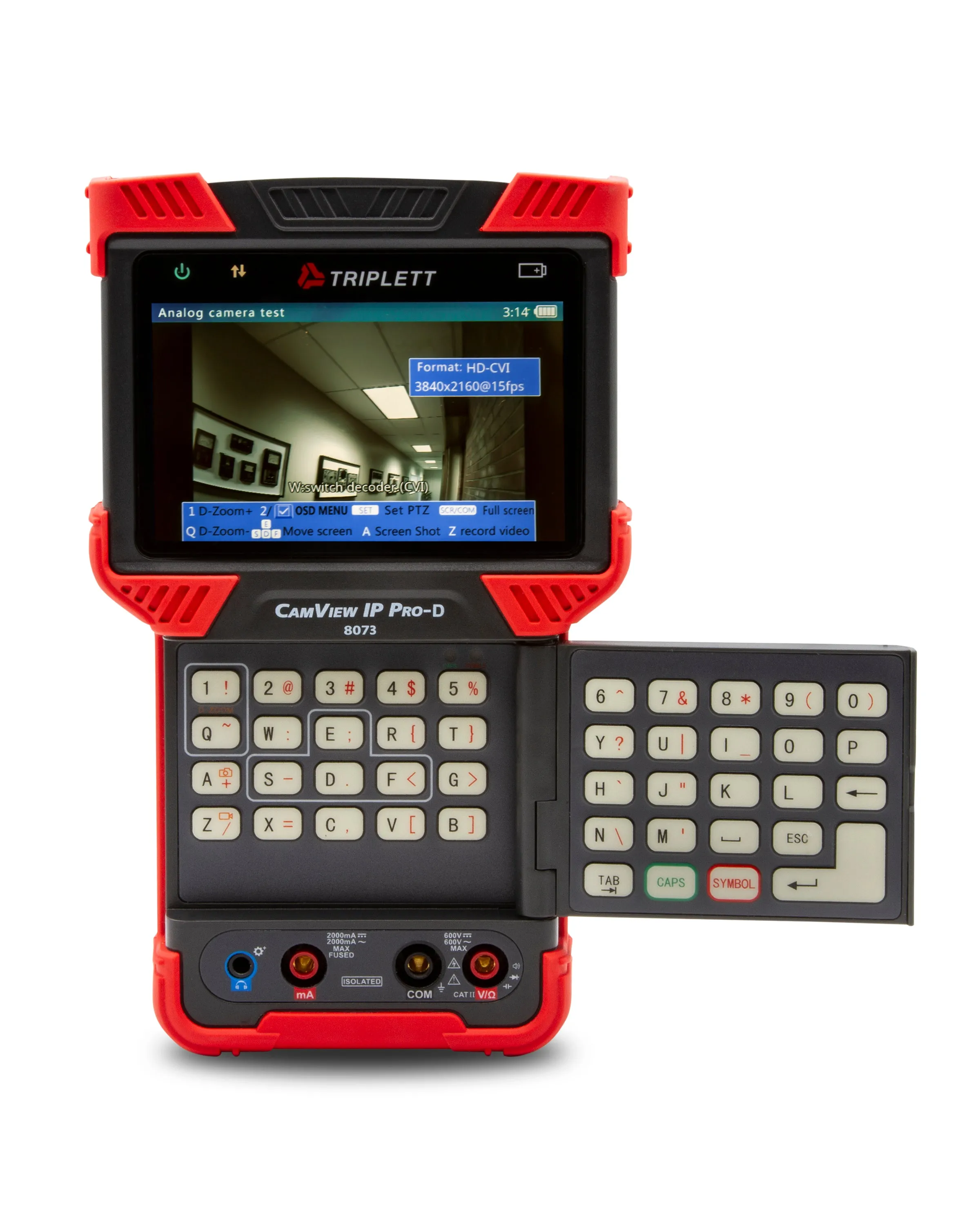 CamView IP Pro- D™ IP and Analog Security Camera Tester: H.265, AHD 2.0, HD-TVI 3.0, HD-CVI 3.0, and NTSC/PAL - (8073)