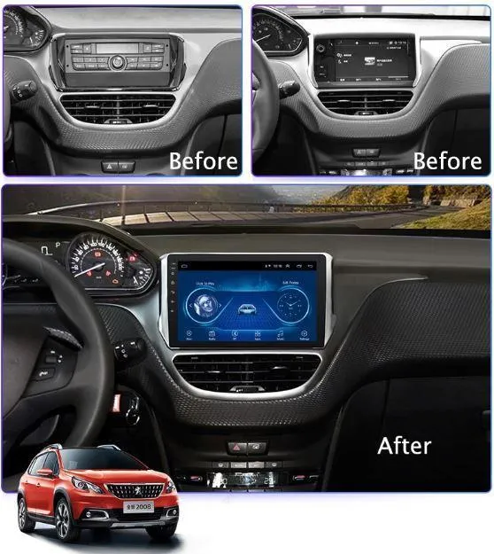 Car Dealz 10.2" Android 10.0 For Peugeot 2008 208 Series 2014-2018 In Dash Plus OEM Fascia