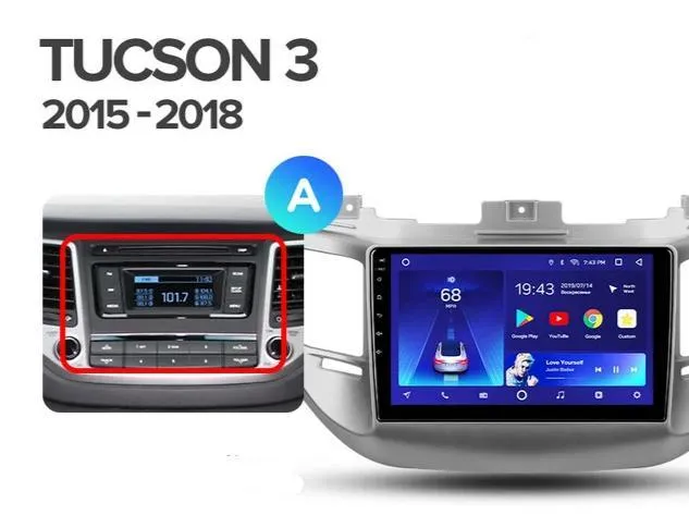 Car Dealz 10.2" Android 10.0 Hyundai Tucson 3 2015-2018 w CAM Head Unit In Dash Plus OEM Fascia