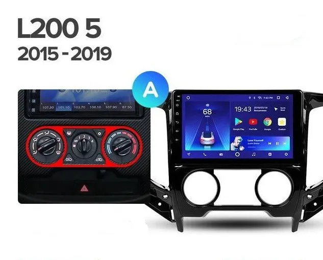 Car Dealz 10.2" Android 10.0 Mitsubishi L200 Triton Challenger 5 2015 - 2019 w CAM In Dash Plus OEM Fascia