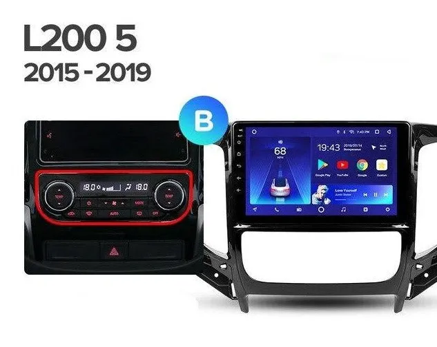 Car Dealz 10.2" Android 10.0 Mitsubishi L200 Triton Challenger 5 2015 - 2019 w CAM In Dash Plus OEM Fascia