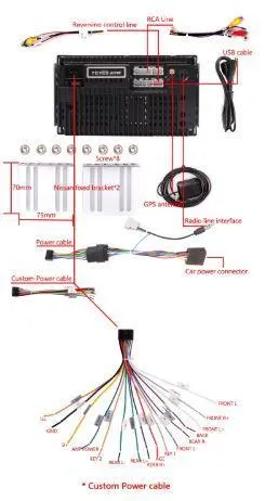 Car Dealz 7" Android 10.0 For Nissan Universal Type GPS Bluetooth Car Player Navigation Head Unit In Dash Plus OEM Fascia