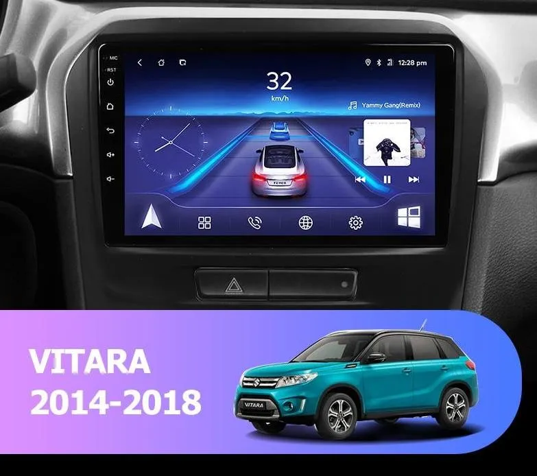 Car Dealz 9" Android 10.0 Suzuki Vitara 4 2014-2018 w CAM In Dash Plus OEM Fascia