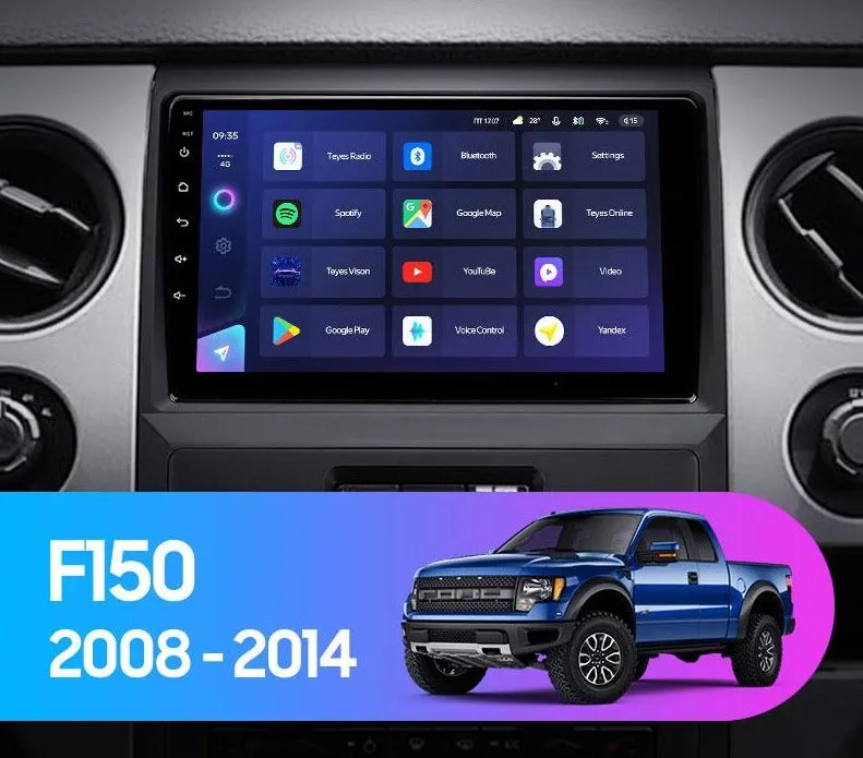 Car Dealz Elite 4G Data Model 10.2" Android 12.0 For Ford F150 P415 Raptor 2008 - 2014 In Dash Plus OEM Fascia