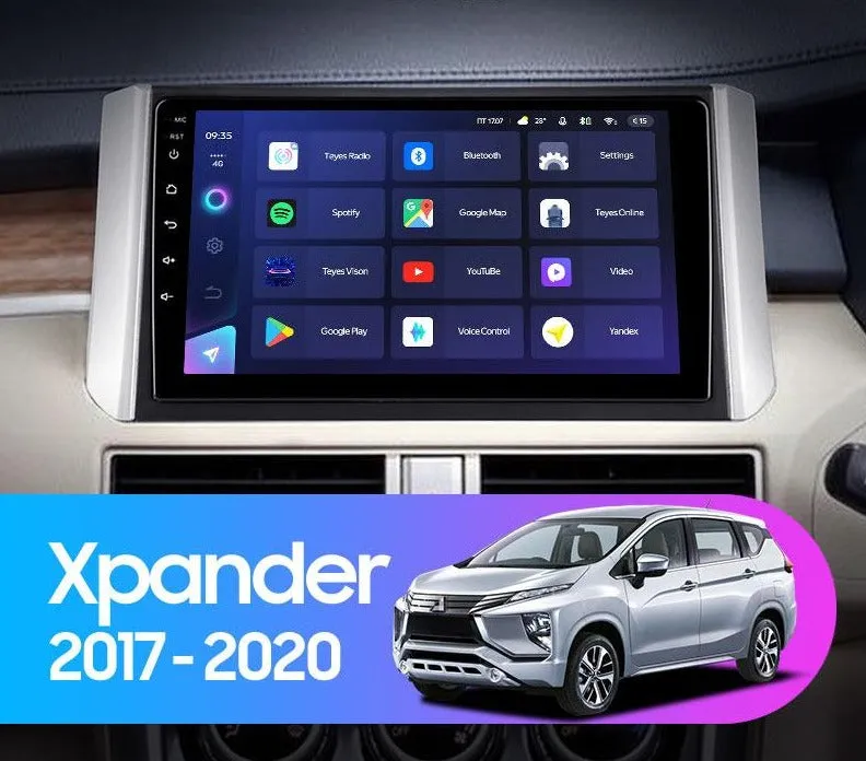 Car Dealz Elite 4G Data Model 10.2" Android 12.0 For Mitsubishi Xpander 2017 - 2020 In Dash Plus OEM Fascia