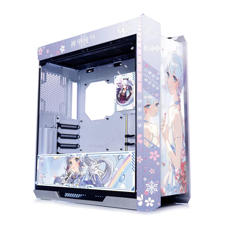 Case ASUS ROG Strix Helios GX601 Custom Kamisato Ayaka Theme, Mid Tower, white/pattern