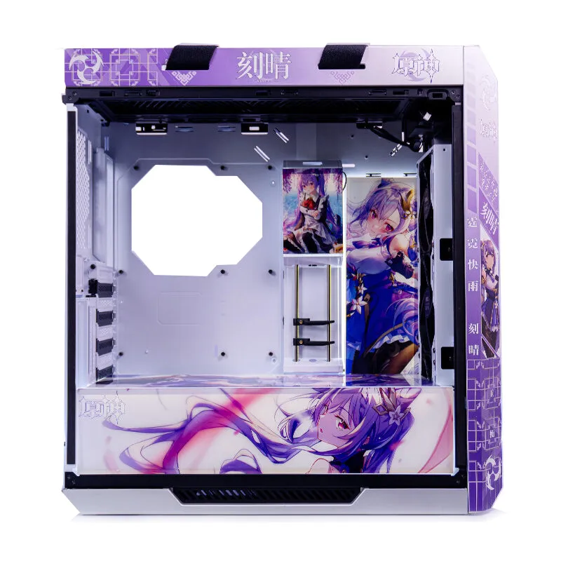 Case ASUS ROG Strix Helios GX601 Custom Keqing Theme, Mid Tower, white/purple/pattern