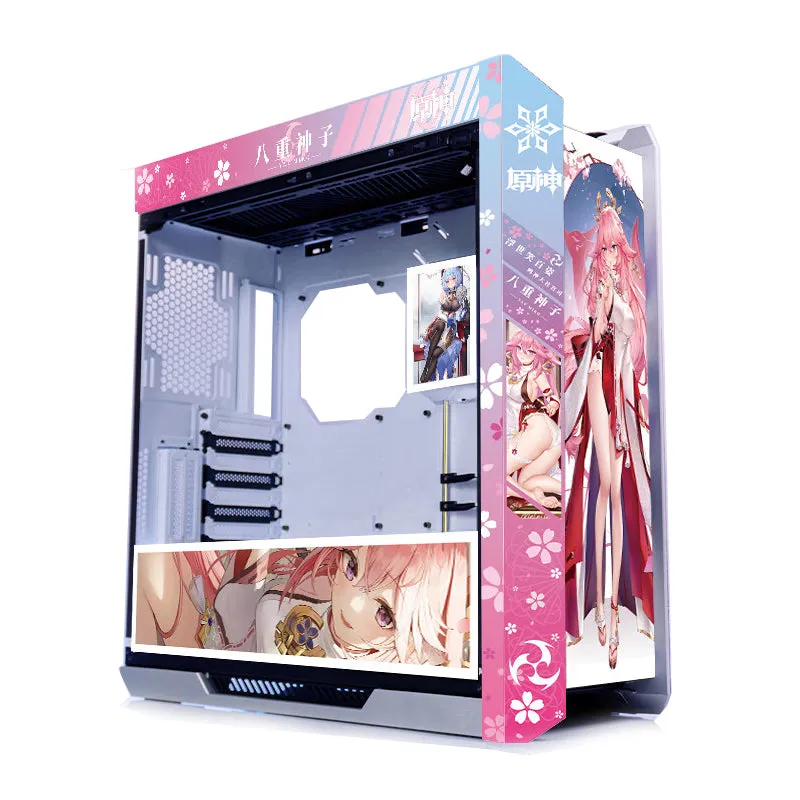 Case ASUS ROG Strix Helios GX601 Custom Yae Miko Genshin Theme, Mid Tower, white/pattern