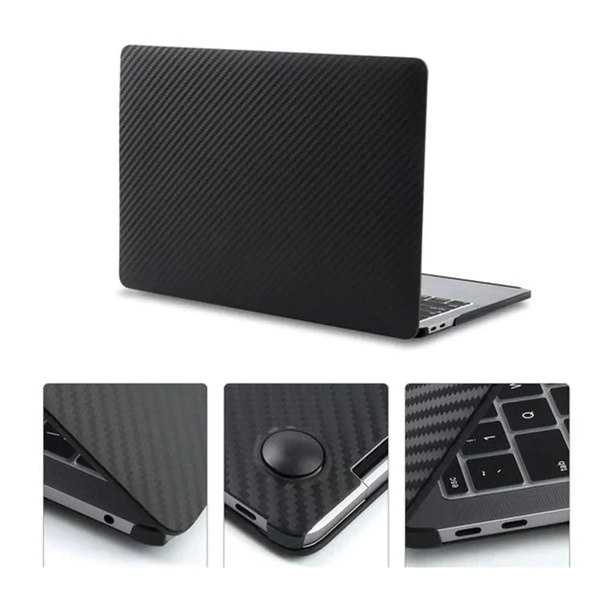 COTECi Carbon Fiber Texture PP Protective Soft Shell for Macbook Air 13.6 (2022)