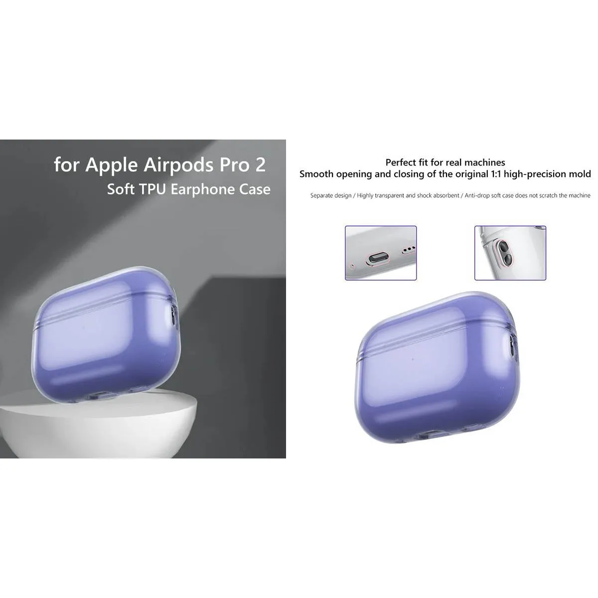 COTECi Crystal Transparent Protective Case for AirPod 3