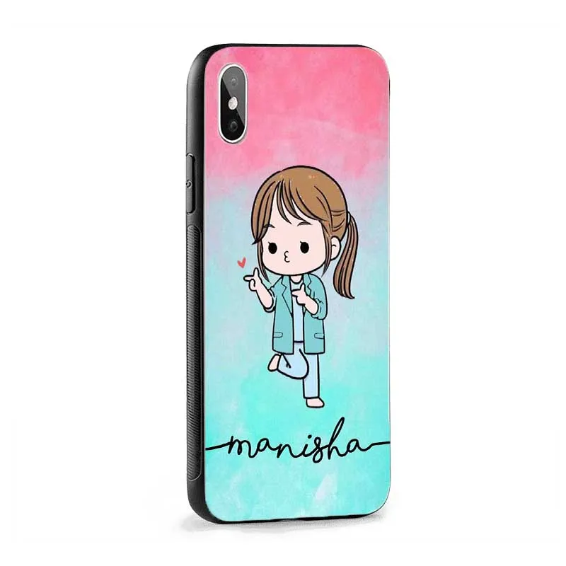 Green Red Cute Girl Name Protective Case