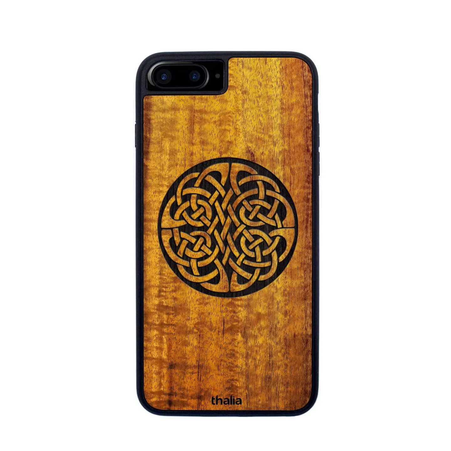 Hawaiian Koa & Celtic Knot Engraving | iPhone Case