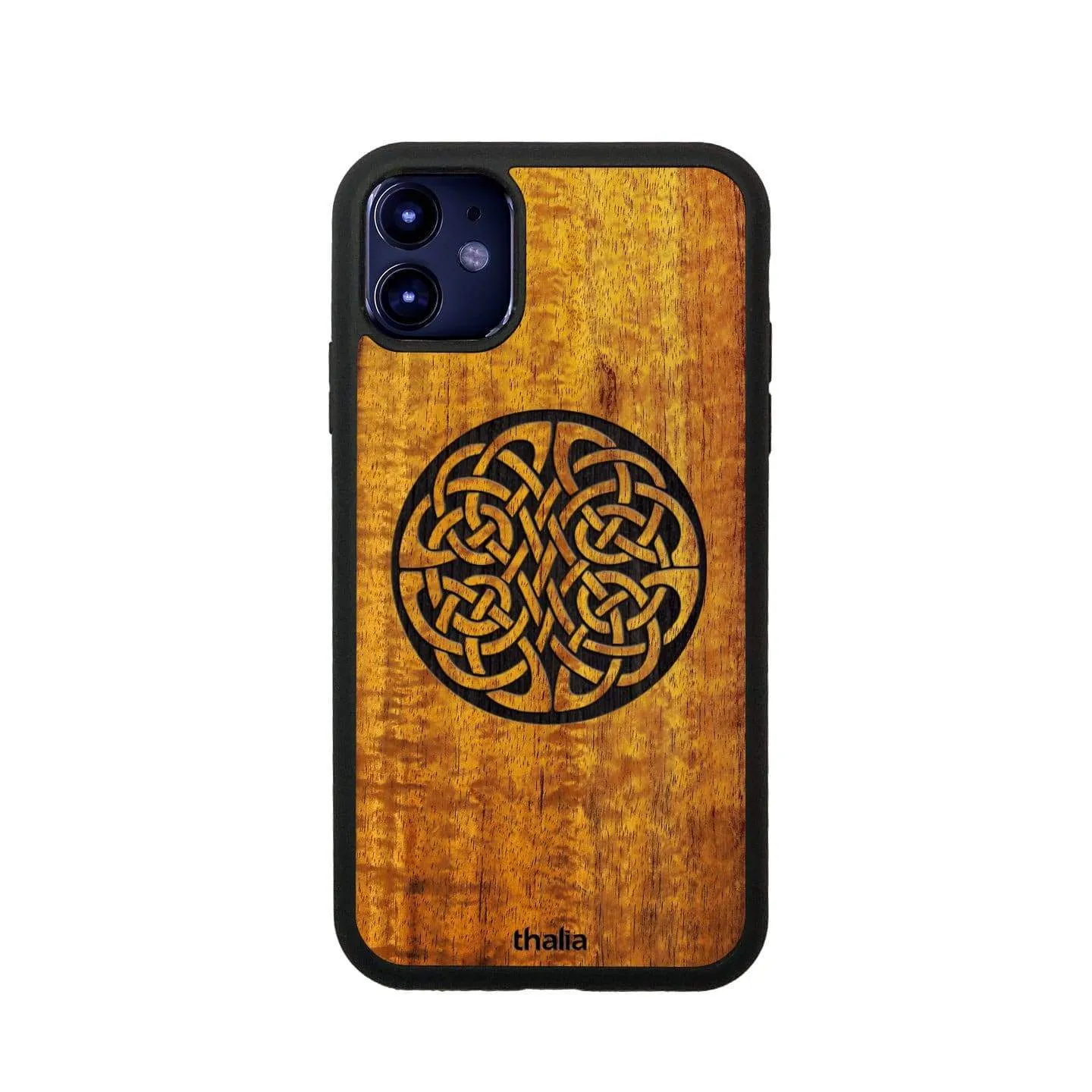 Hawaiian Koa & Celtic Knot Engraving | iPhone Case