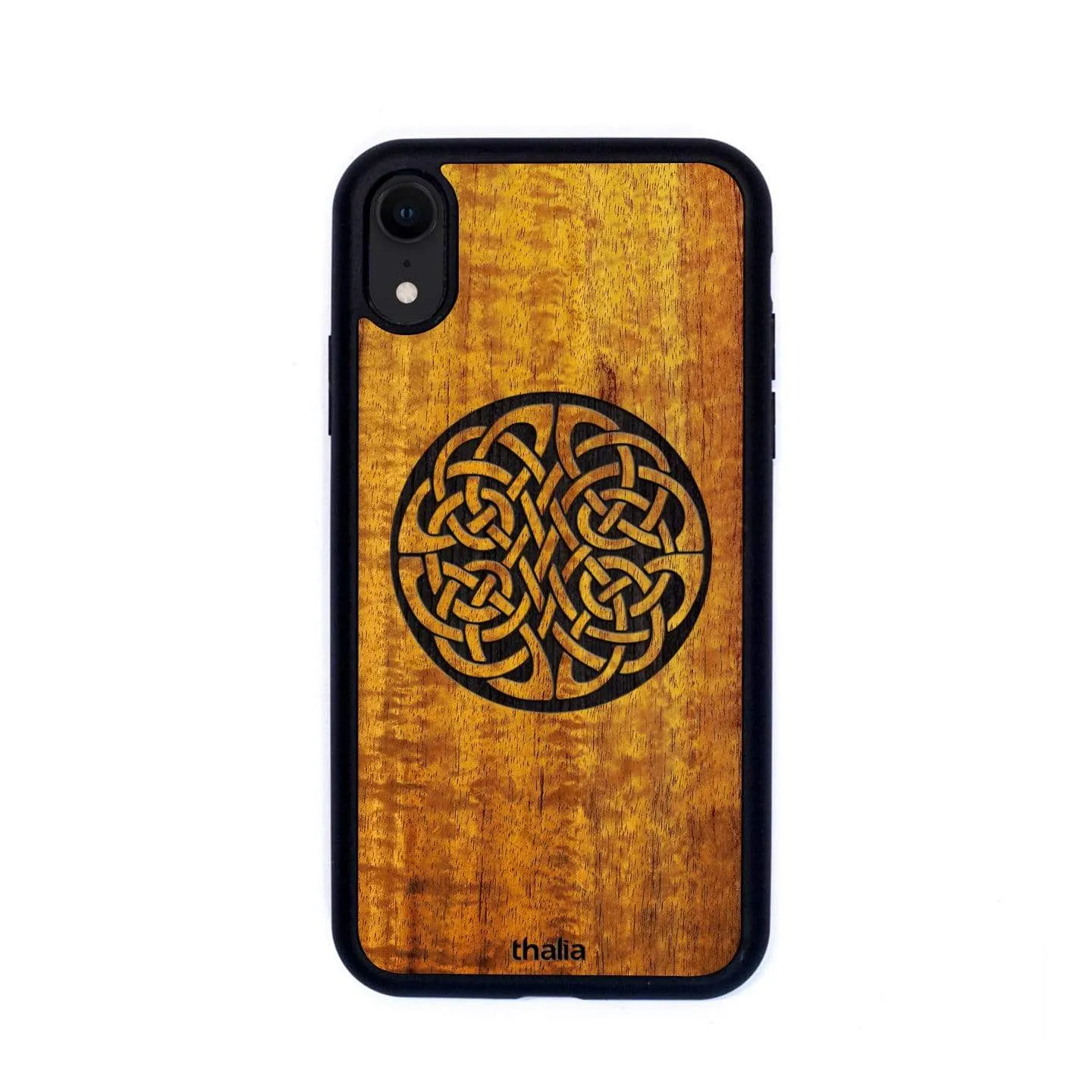 Hawaiian Koa & Celtic Knot Engraving | iPhone Case