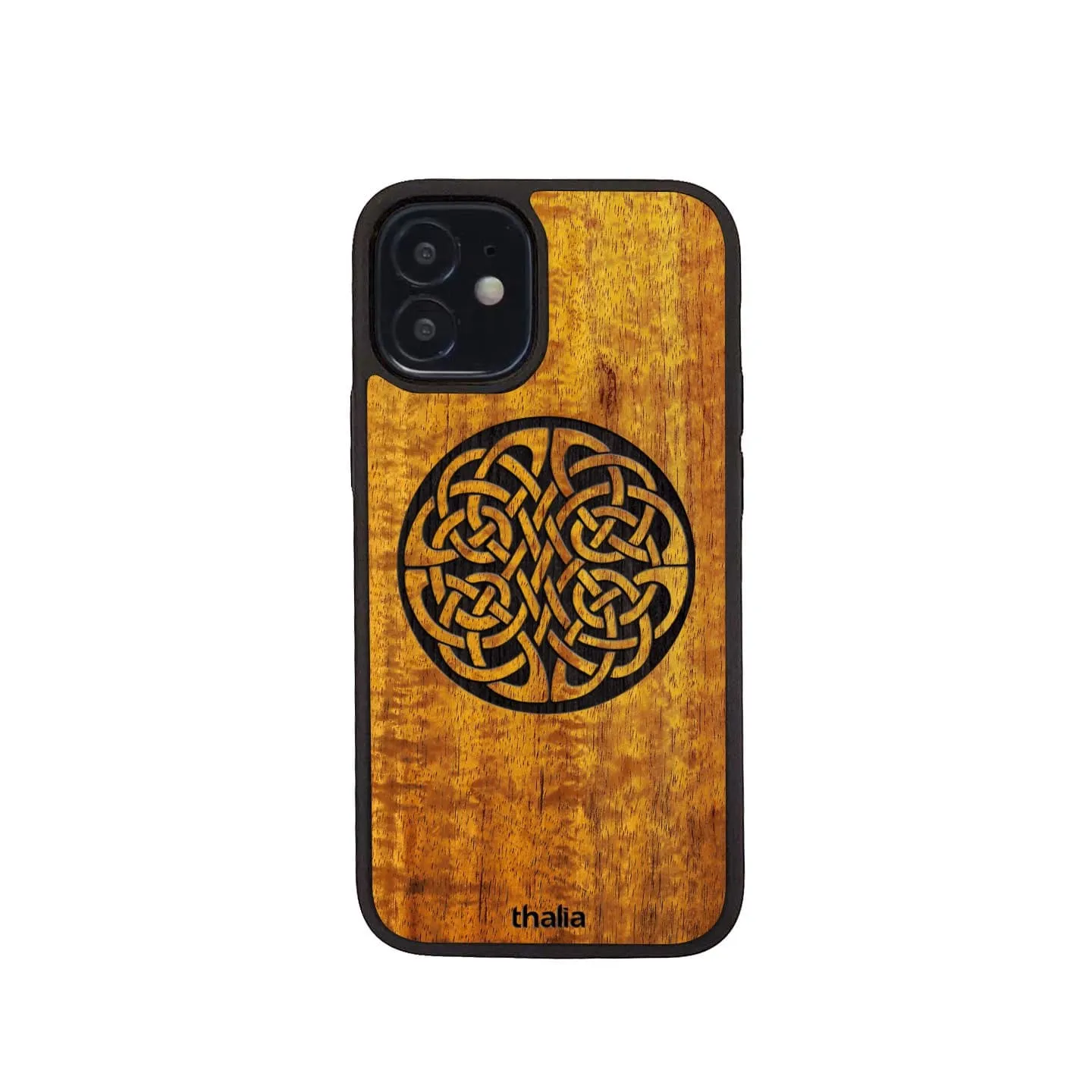 Hawaiian Koa & Celtic Knot Engraving | iPhone Case