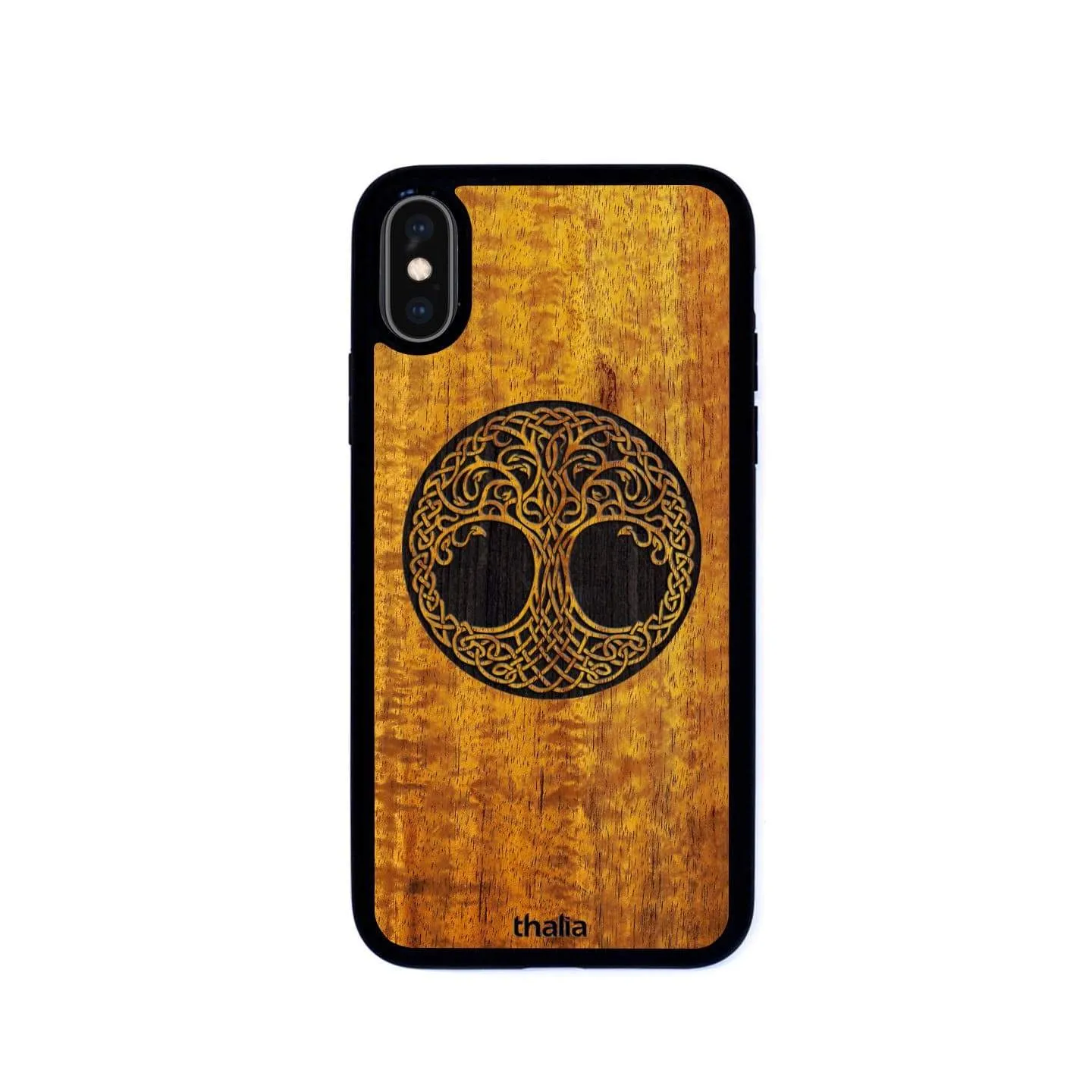 Hawaiian Koa & Tree of Life Engraving | iPhone Case