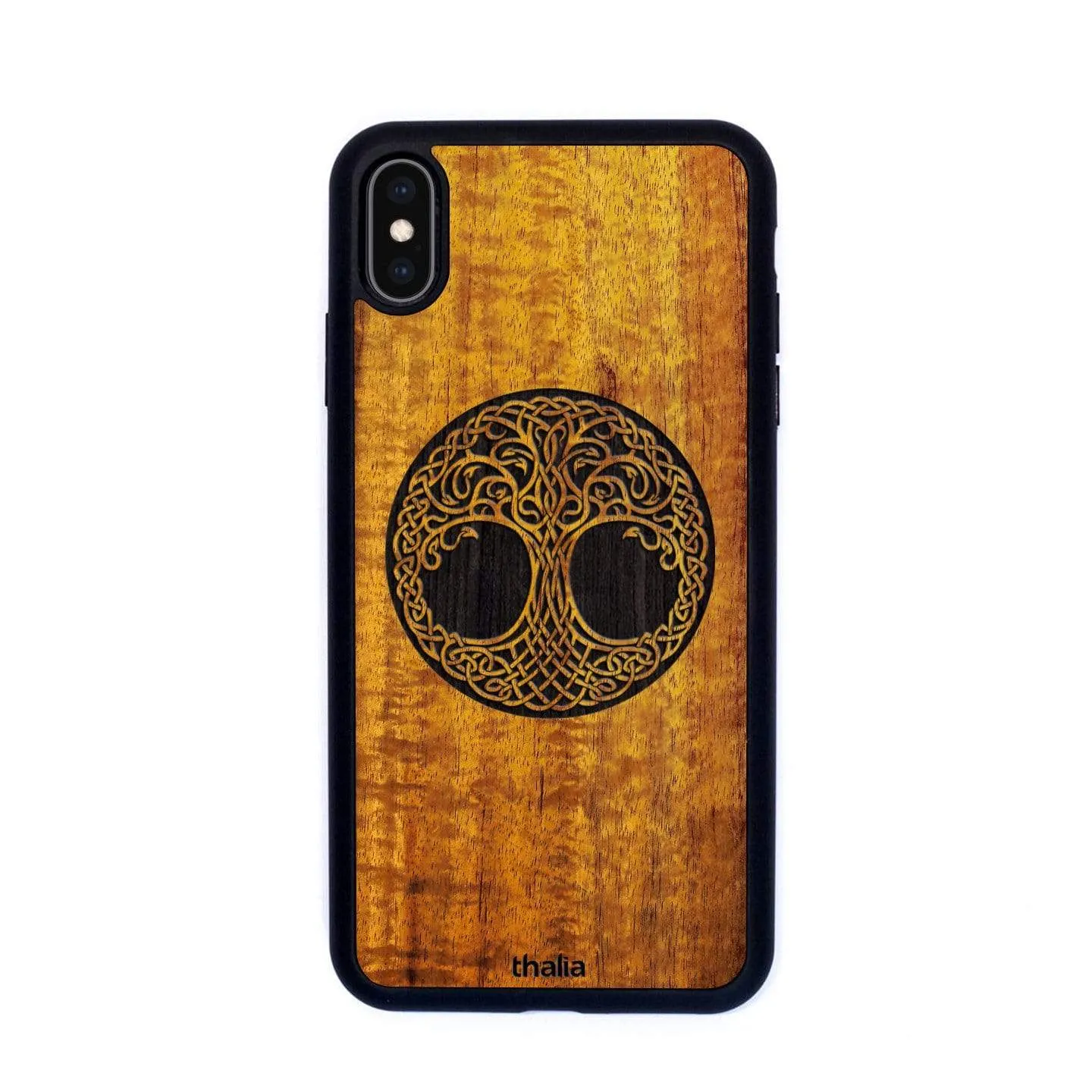 Hawaiian Koa & Tree of Life Engraving | iPhone Case