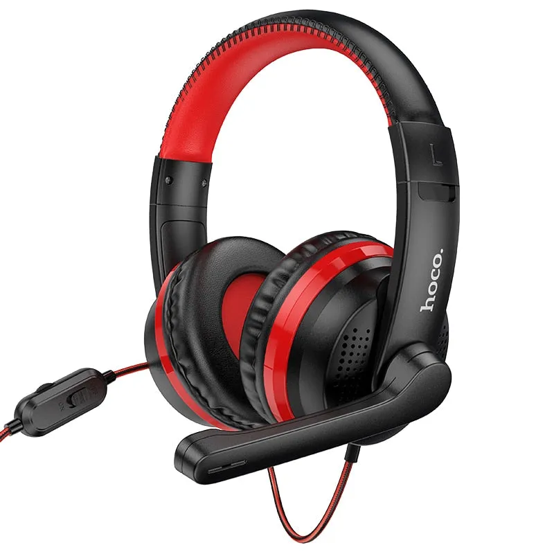 HOCO Gaming Headset Studio DJ Headphones Stereo Over Ear Wired Headphone With Microphone For PC PS4 PS5 Xbox One Gamer With Mic