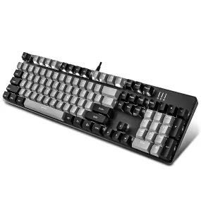 J9-Series Wired 104-Key Anti-Ghosting Blue Switch Mechanical Gaming Keyboard with Blue LED Backlit