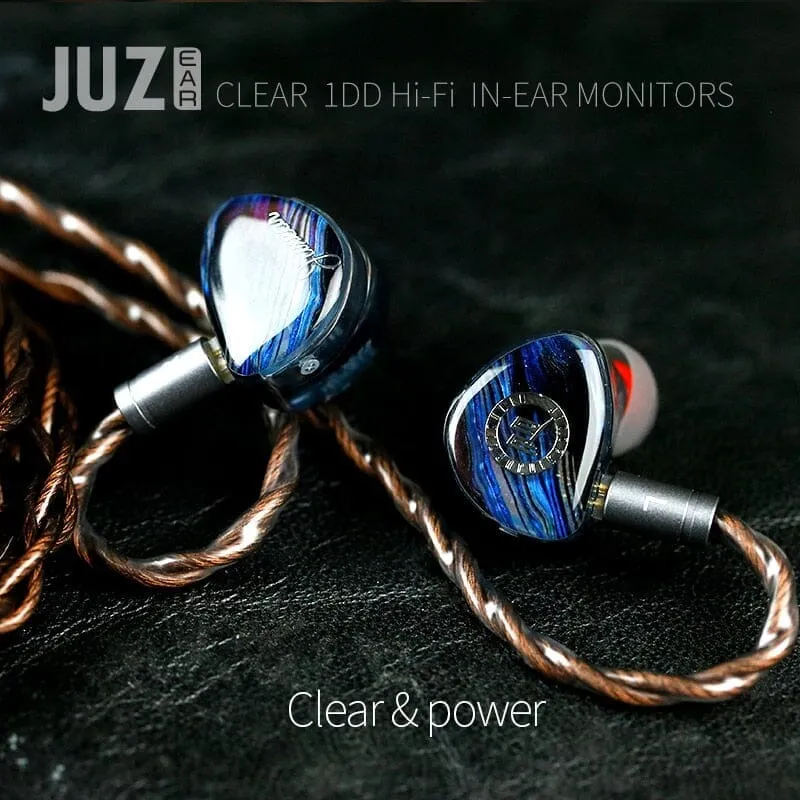 JUZEAR Clear 10mm LCP Dynamic Driver In-Ear Earphone