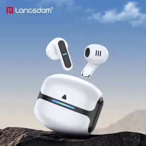 Langsdom Theta BT 5.3 Wireless Earbuds - Dual Mode for Seamless Gaming and Immersive Music Experience, ENC Noise Canceling, Crystal-Clear Calls