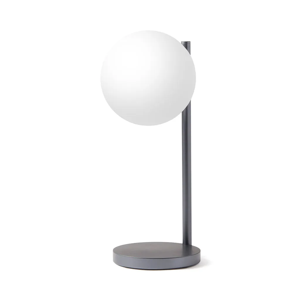 Lexon Bubble Desk Lamp With Built-In Wireless Charger - Gunmetal