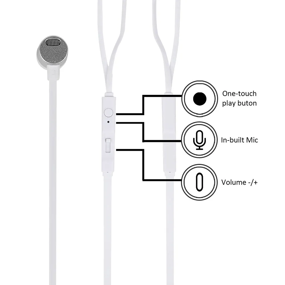 MINISO Metallic In-Ear Earphones (Silver)