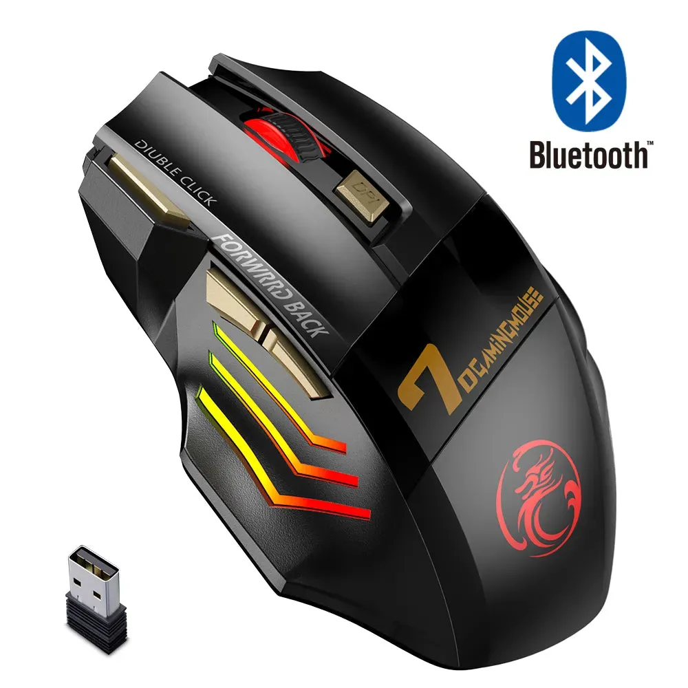 Rechargeable Wireless Mouse Bluetooth Gamer Gaming Mouse For Laptop PC