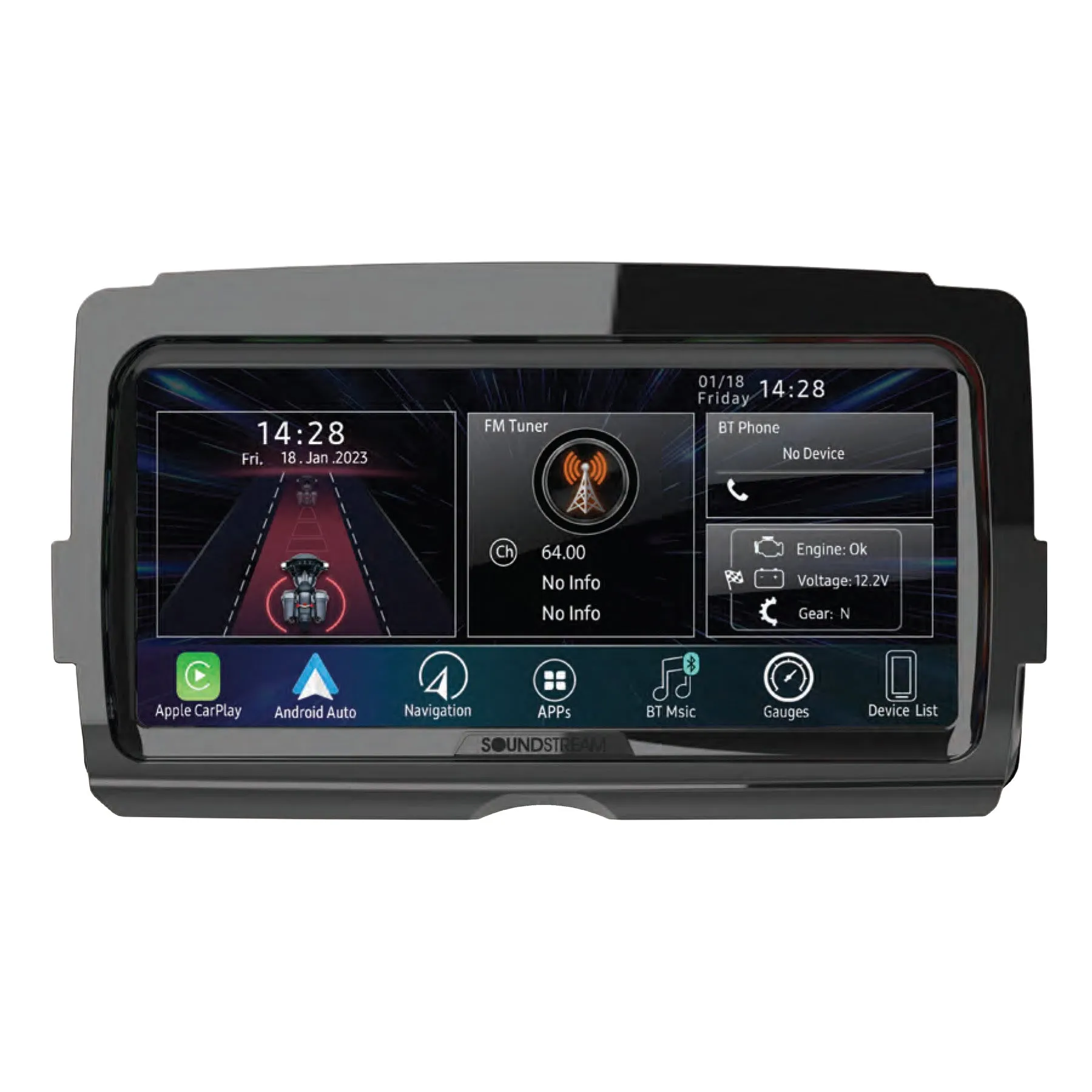 Soundstream V2 Headunit Plug-n-Play Upgrade for 2014  Harley Davidson Touring - In Stock!