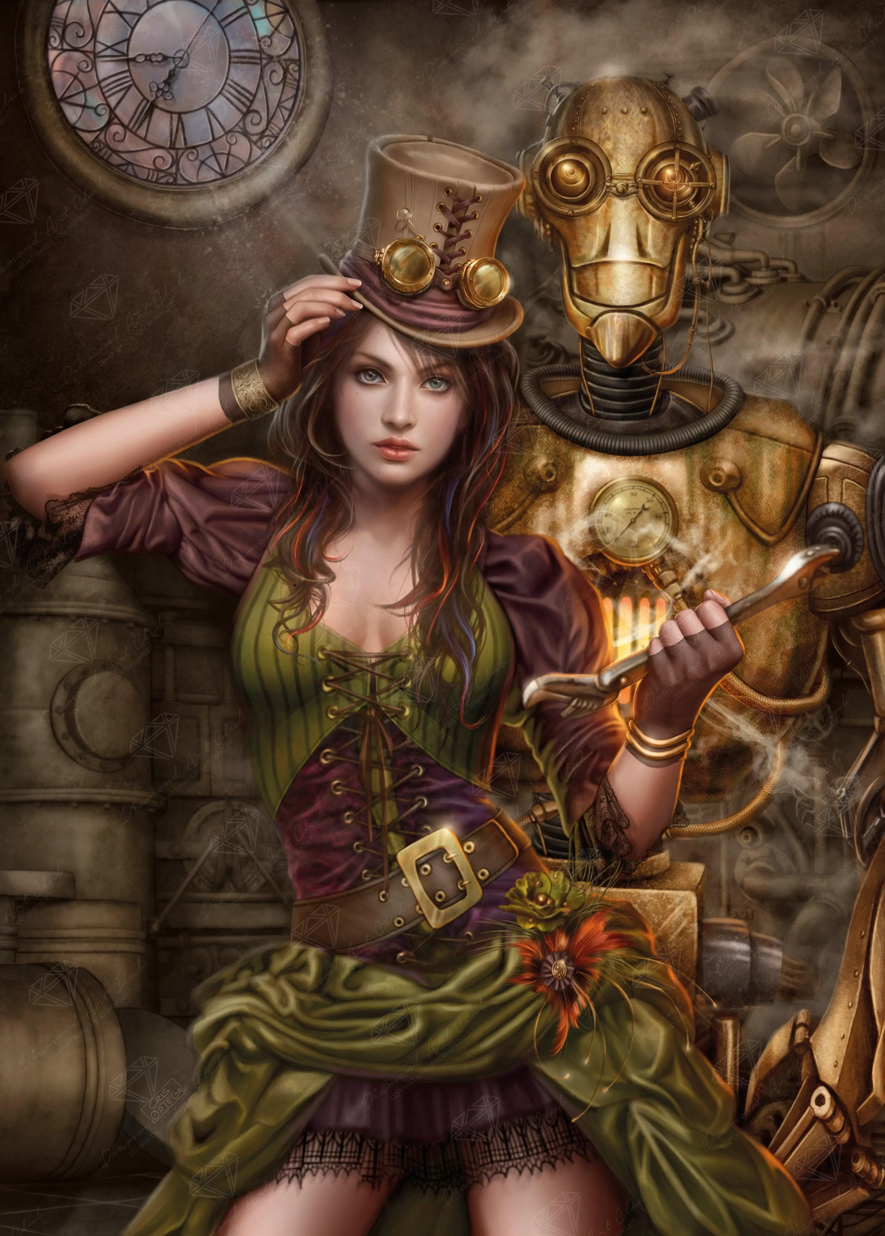 Steampunk Prowess by Cris Ortega, Diamond Art Kit