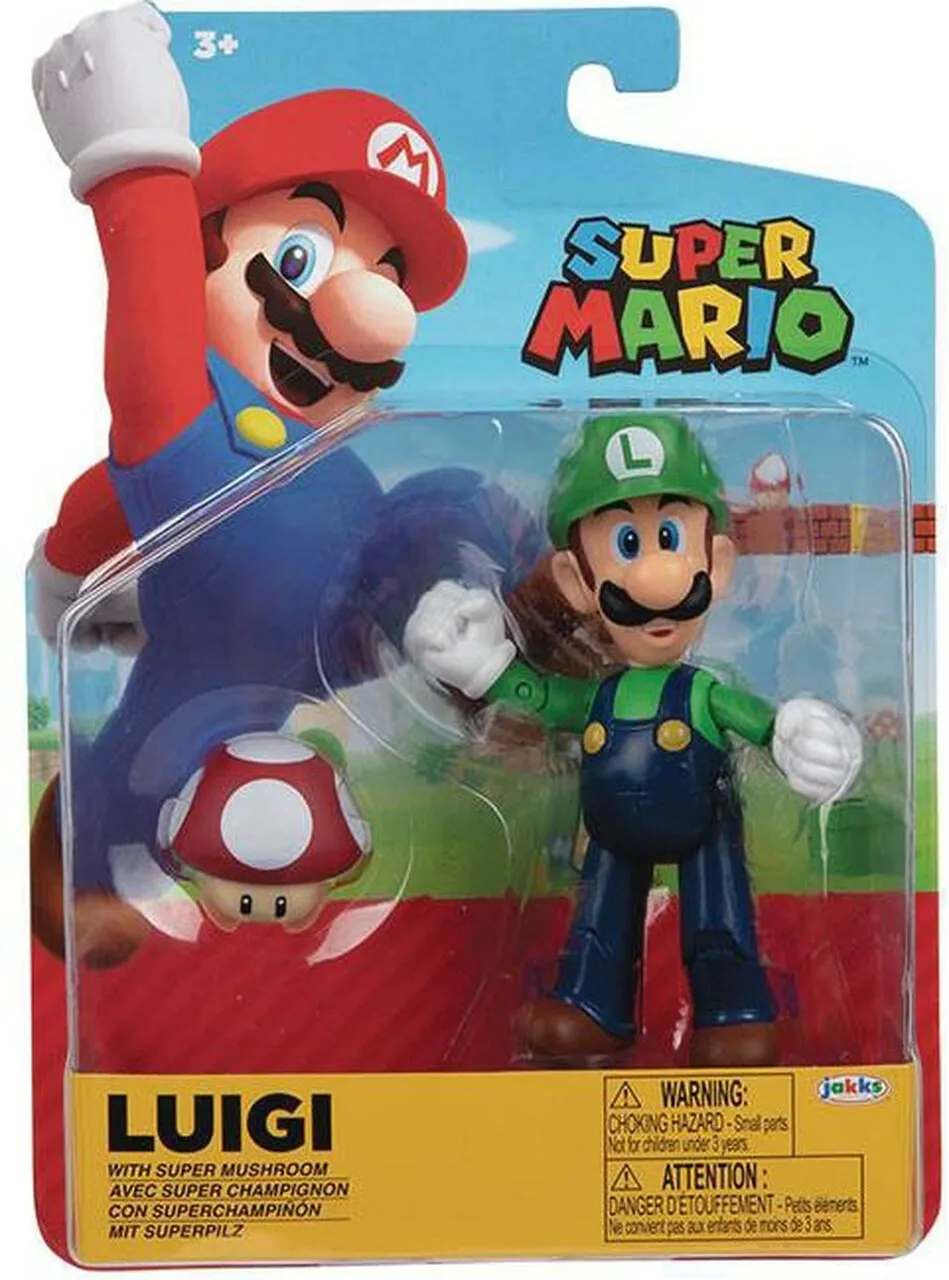 SUPER MARIO Action Figure 4 Inch Assortment - Green para Koopa Troopa, Luigi, Bro, Yoshi and more