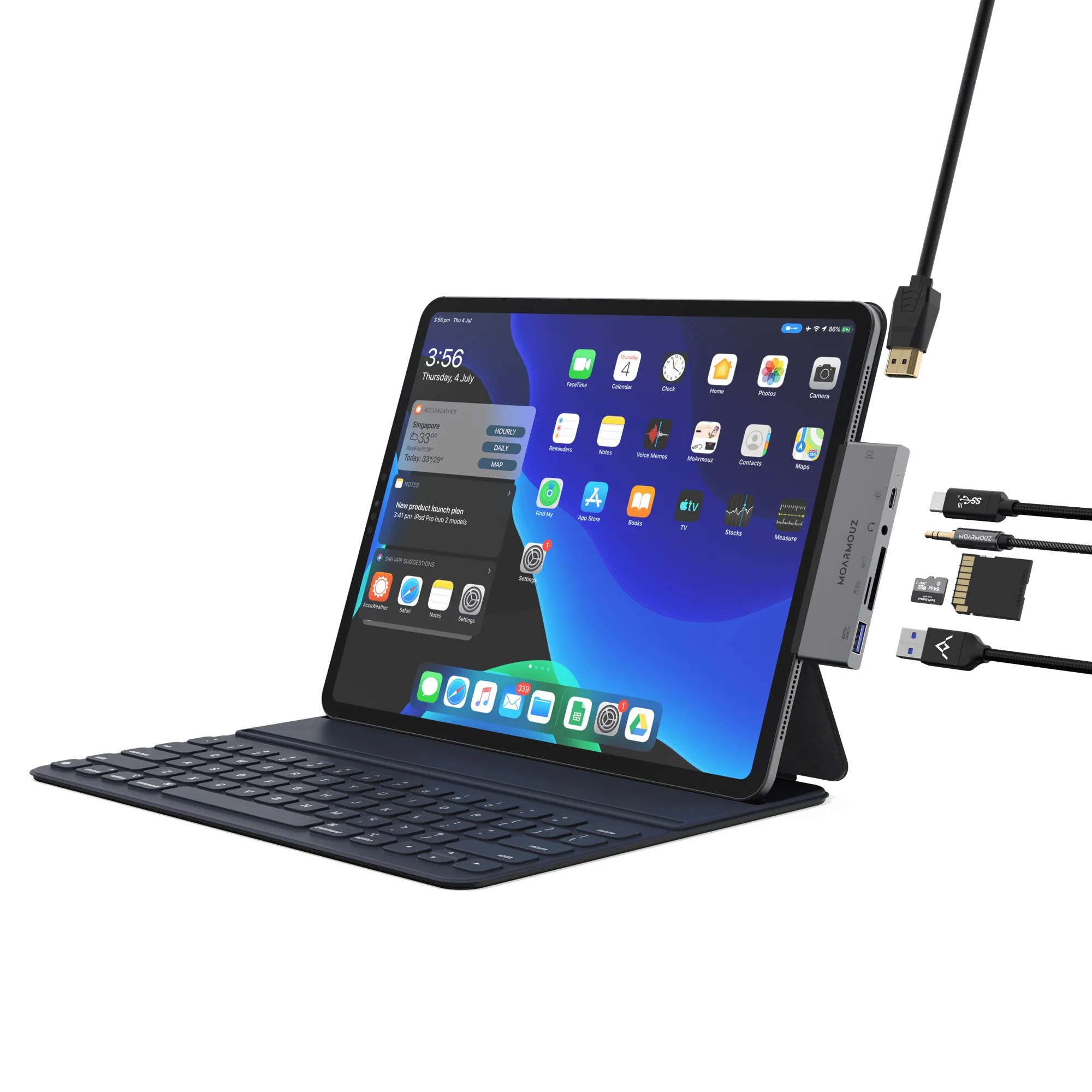 Type C (USB-C) 6 in 1 iPad Pro Hub