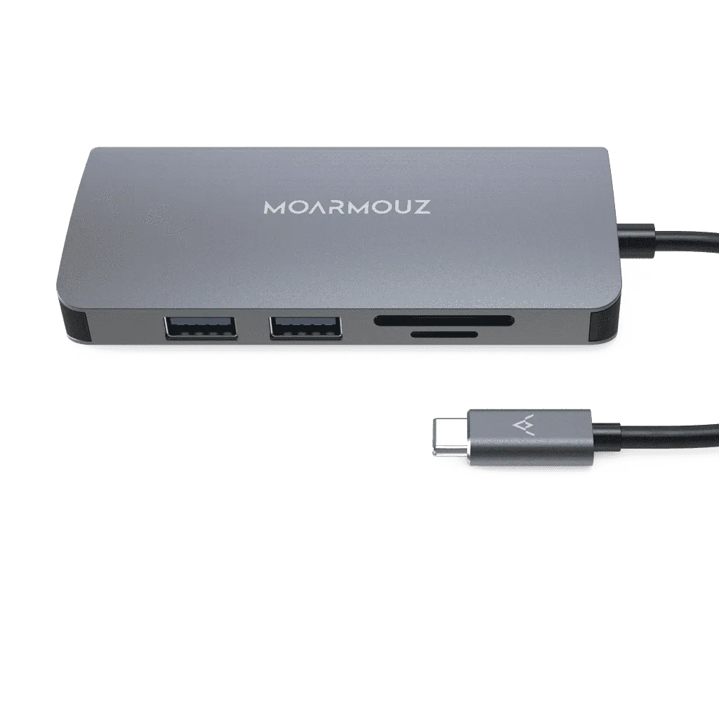 Type C (USB-C) 9 in 1 Dual Display VGA Hub