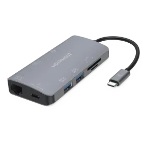 Type C (USB-C) 9 in 1 Dual Display VGA Hub