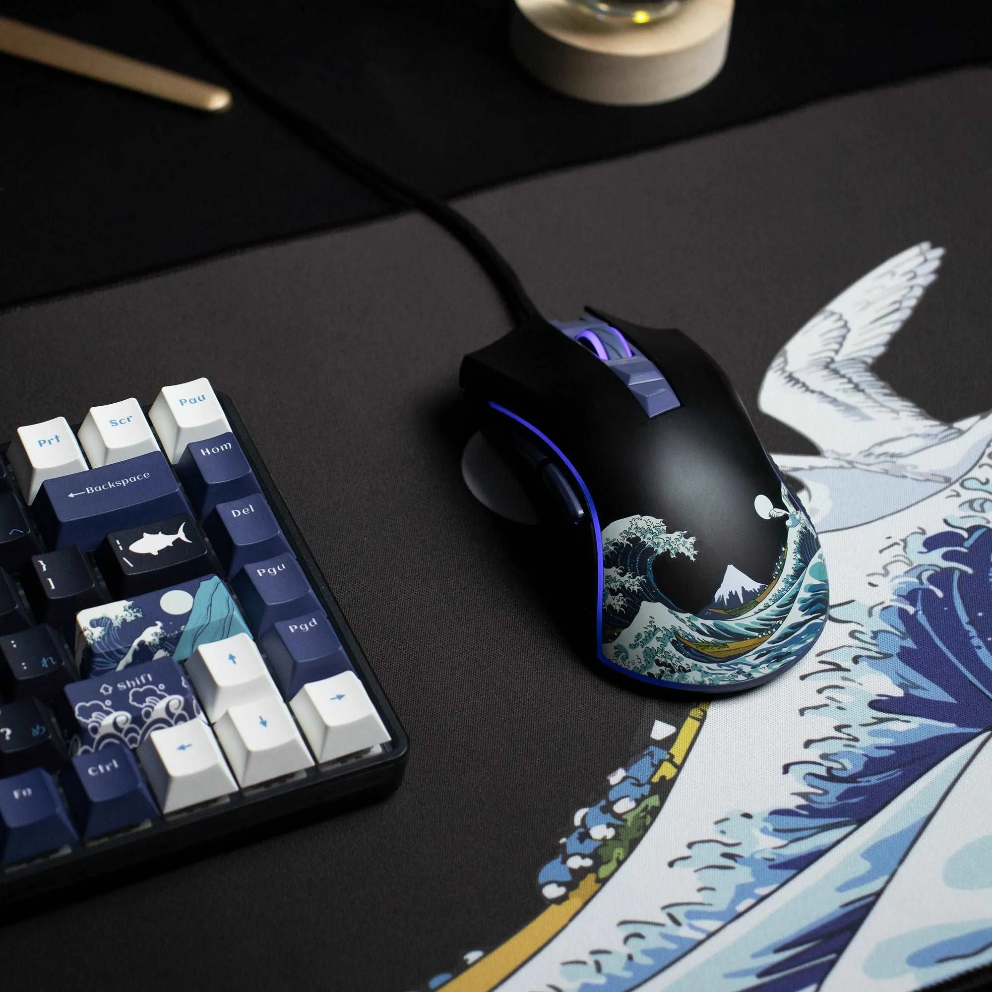 XVX G705 Kanagawa Themed Gaming Mouse (Wired)