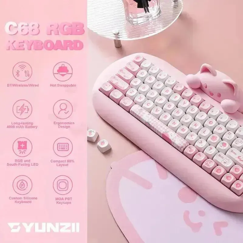 YUNZII C68 Wireless Mechanical Keyboard